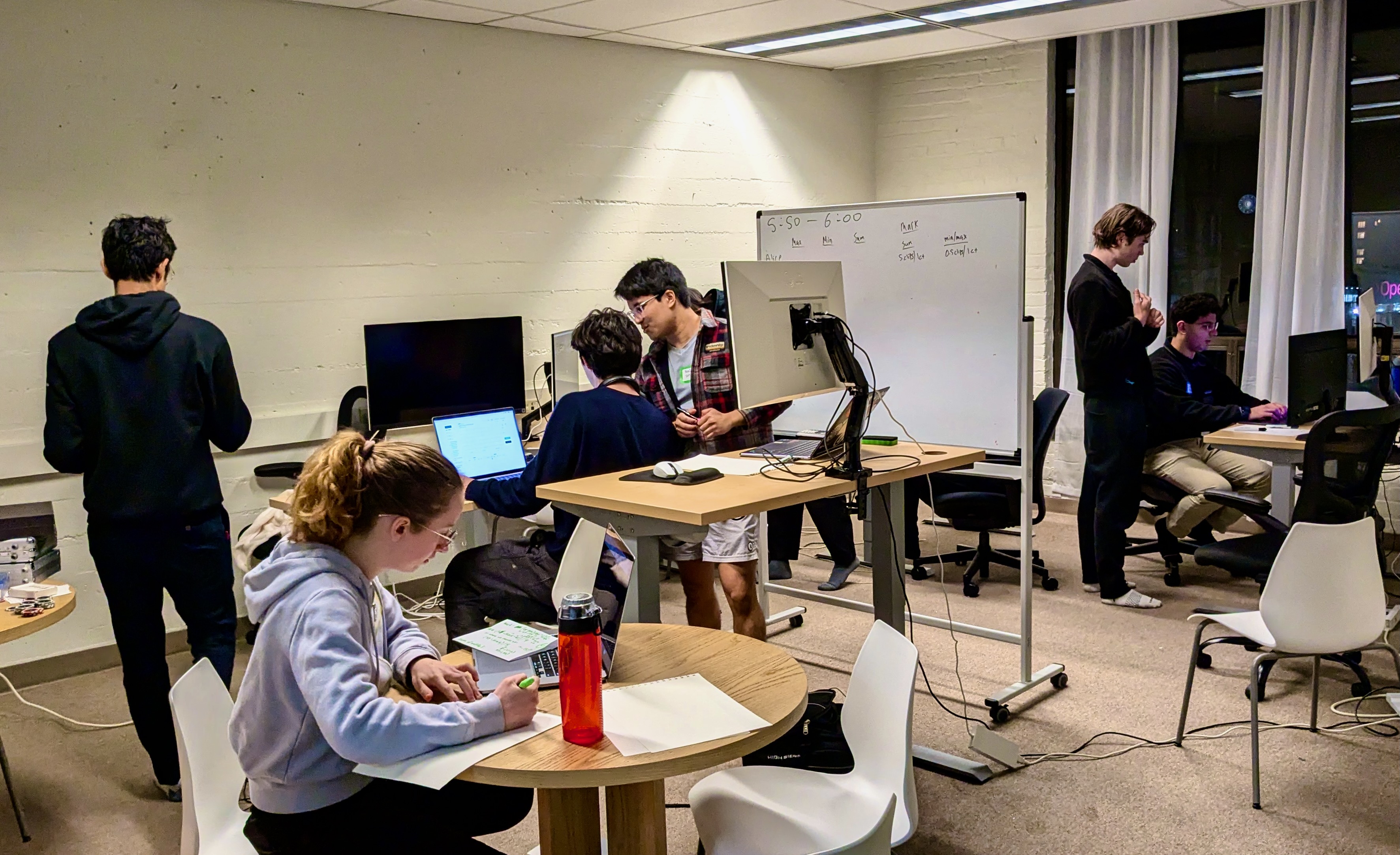 Students discuss strategy